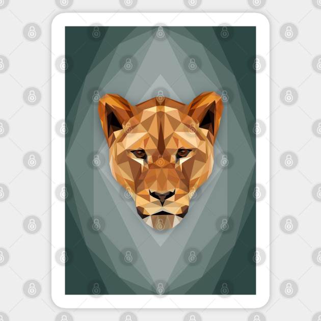 Lonely Lioness Sticker by ErinFCampbell